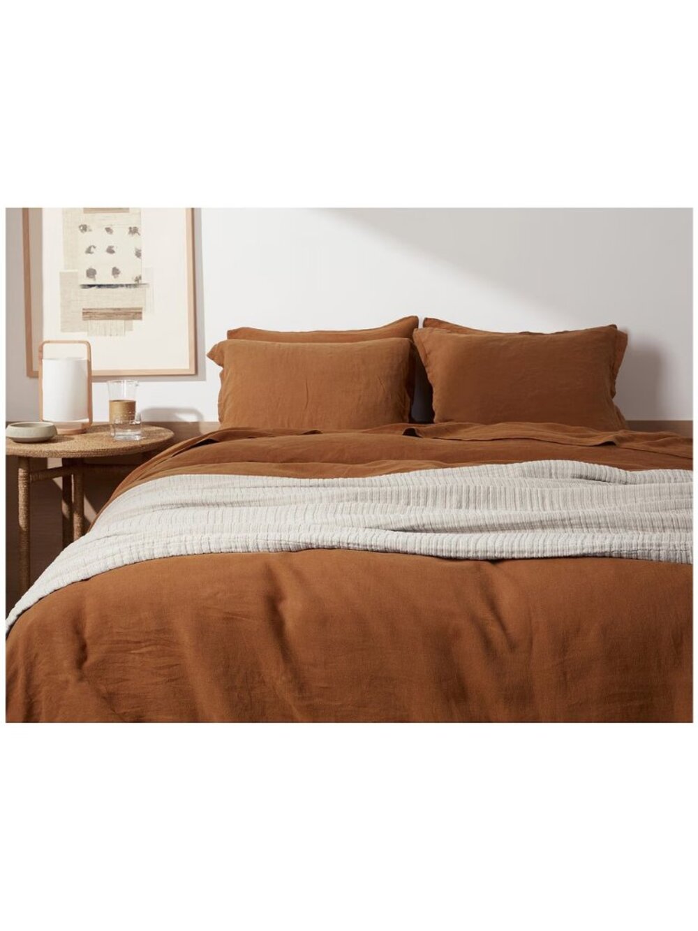 Parachute Cloud Linen Gauze Bed Blanket in Natural